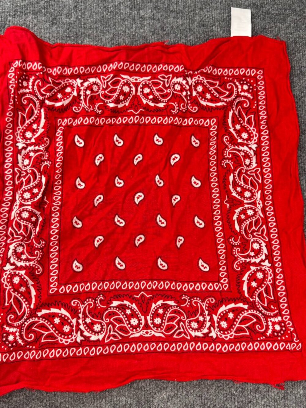 Spirit Halloween Red Paisley Western Bandana Cowboy Costume Biker Scarf OS